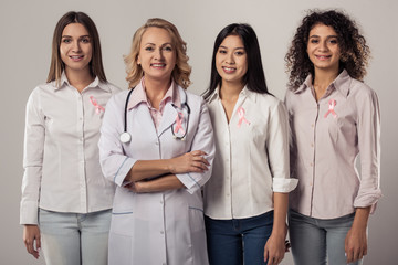 Fototapeta premium Women against breast cancer