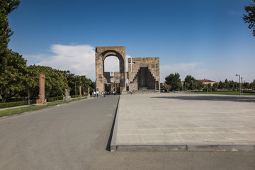 Fototapeta premium Entrance to the monastery complex in Echmiadzin, Armenia