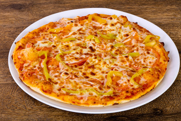 Pizza with bell pepper