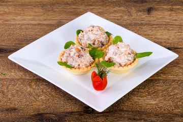 Russian salad canape