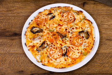 Pizza with eggplant