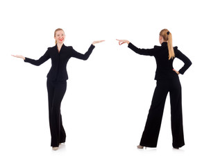 Woman businesswoman isolated on white