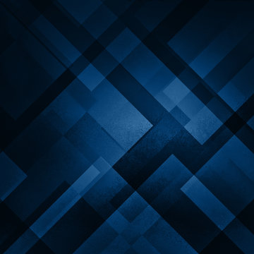 abstract blue background in dark navy blue colors with layers of white diamond and triangle shapes in transparent design