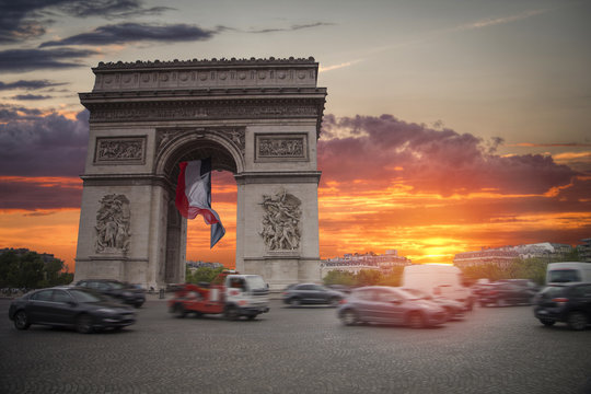 Triumphal Arch On The Champs Elysées