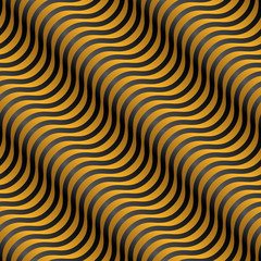 Abstract black and yellow 3D waves