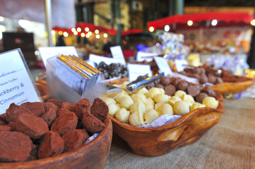 Sweets at Borough Market in London, UK