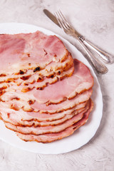 Christmas Roasted glazed holiday pork ham