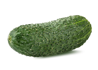 Fresh cucumber isolated on white background with clipping path