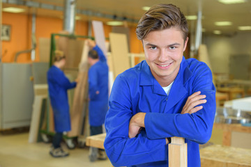 Portrait of young male carpenter
