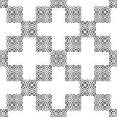 Black and White Seamless Ethnic Pattern