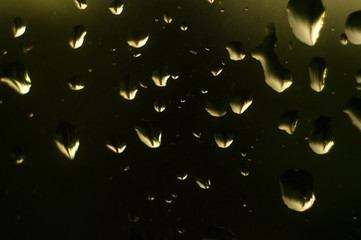 raindrops on the window glass