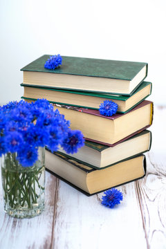Books and flowers