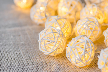 Glowing Christmas garlands