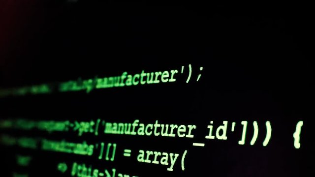 Side View Of The Process Of Programming Of Internet Website And Stream