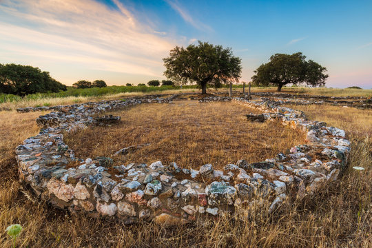 Ancient Roman villa of Los Terminos in Monroy. Extremadura. Spain.