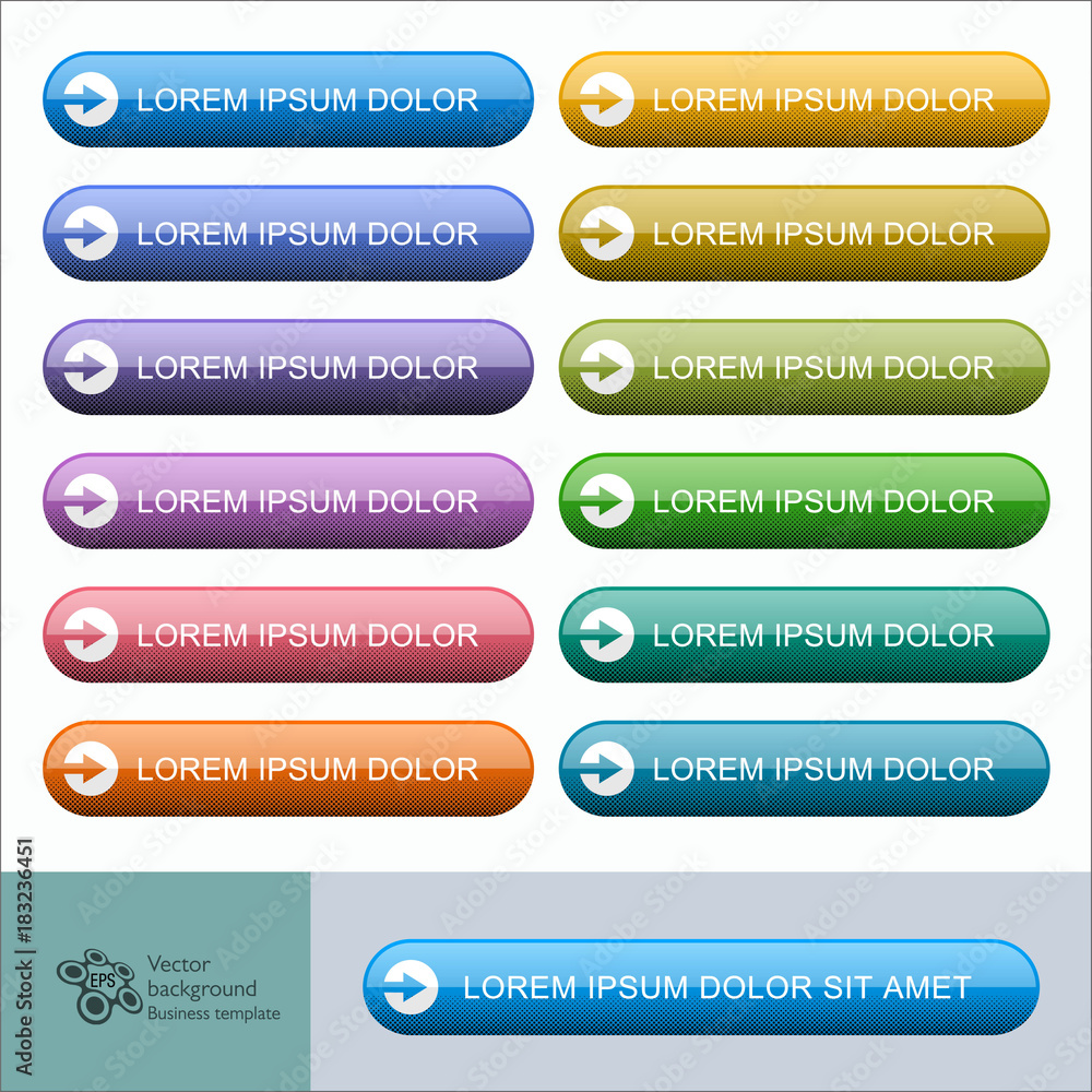 Wall mural web button and headline design #vector graphics