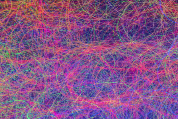 Photo with a group of chaotic multi-colored lights.