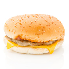 Hamburger on white background