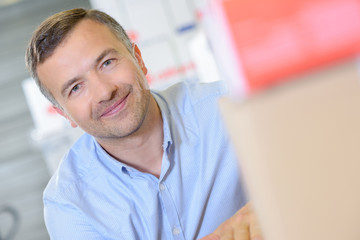 Fototapeta premium man posing in office