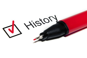 Questionnaire: check mark on the word 