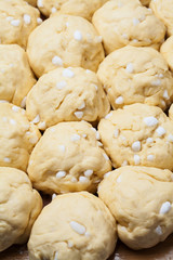 Dough balls for Belgian Liege or sugar waffles