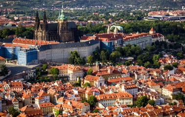 Naklejka na ściany i meble Praga desde las alturas