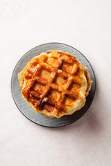 Homemade Belgian Liege or sugar waffles