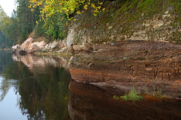 sandstone crag over Gauja