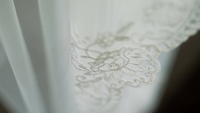Wedding veil detail