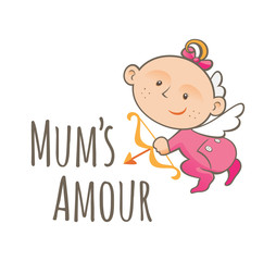 Mum’s Amour pink toddler cupid girl