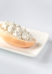Toast with robiola and truffles