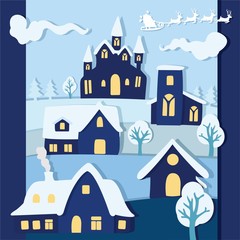 christmas background sale wallpaper card snowman snowfall art style illustration