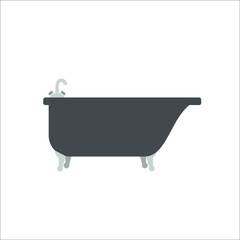 Bathtub icon.  illustration