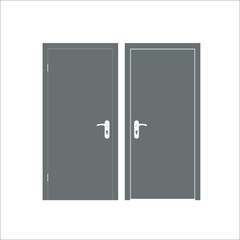 Door icon.  illustration