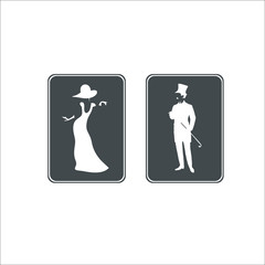 Restroom ,Toilet icon. Male and female WC icon