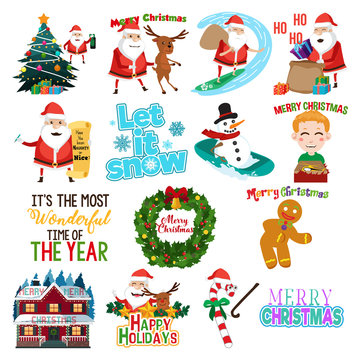Christmas clip arts Illustration