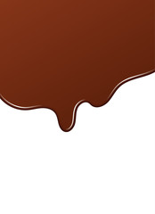 Melted Chocolate Syrup. Sweet Design. Vector illustration.