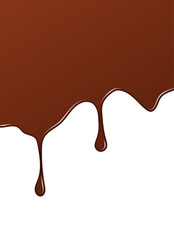 Melted Chocolate Syrup. Sweet Design. Vector illustration.