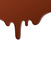 Melted Chocolate Syrup. Sweet Design. Vector illustration.
