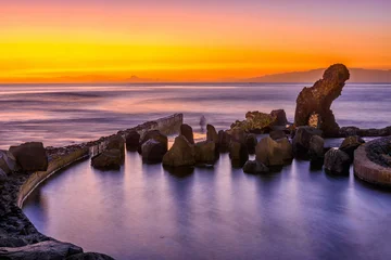 Foto op Plexiglas Sunset ocean landscape, Playa de la Americas on Tenerife, Canary Islands, Spain © Ekaterina Belova