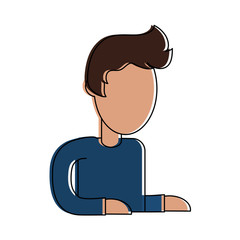 Man faceless cartoon icon vector illustration graphic design