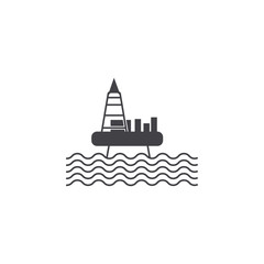 Offshore oil platform icon