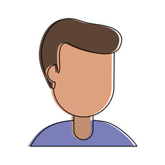 Man faceless cartoon icon vector illustration graphic design
