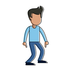 Man faceless cartoon icon vector illustration graphic design