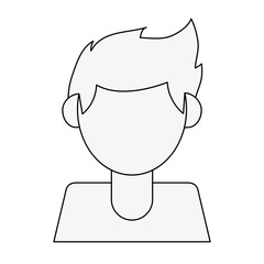 Man faceless avatar icon vector illustration graphic design