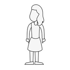 woman faceless cartoon icon vector illustration graphic design