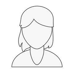 Obraz na płótnie Canvas woman faceless cartoon icon vector illustration graphic design
