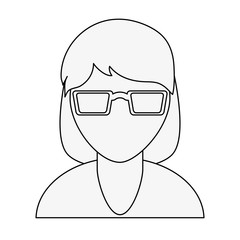 woman faceless cartoon icon vector illustration graphic design