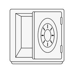 Strongbox security device icon vector illustration graphic design