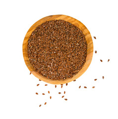 flaxseed isolated on white